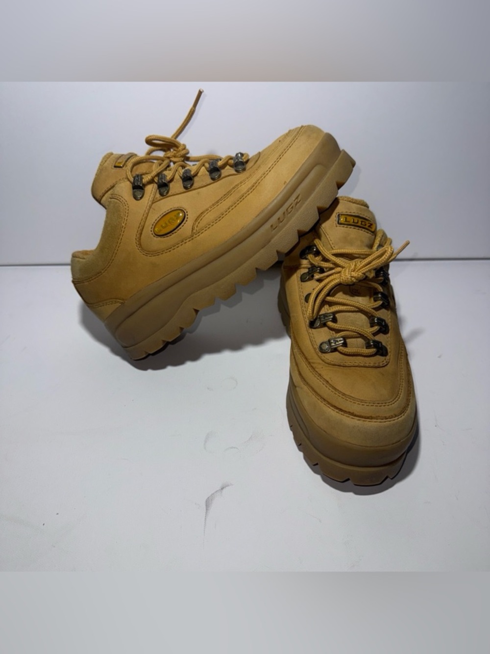 Lugz, High Platform, Hip-Hop Shoes Boots Leather Near Mint Size 5